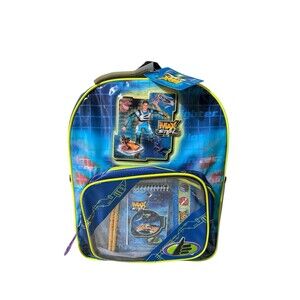 RARE 2001 MAX STEEL  SCHOOL BAG BACKPACK NEW WITH TAGS ! Comes With Accessories